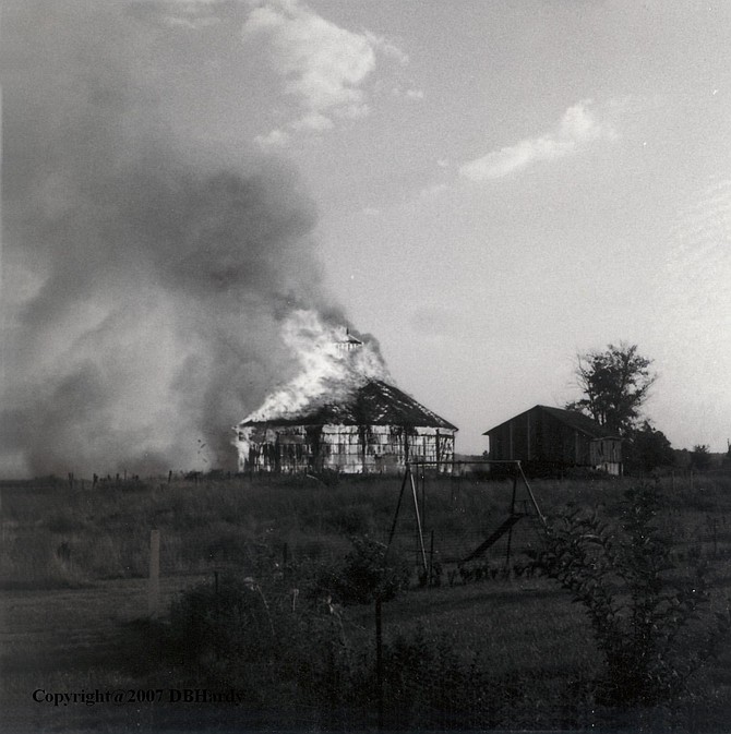 The Hayfield Barn burned in 1967.