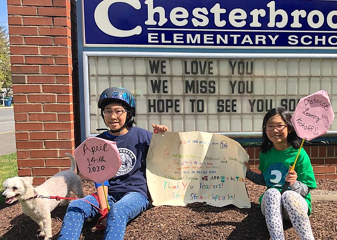 Students submitted photos in spirit gear to the staff of Chesterbrook Elementary School to spread love and support.