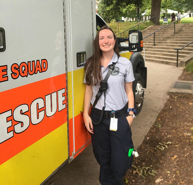 Claire Dalby, McLean resident, is a fourth-year at UVA and volunteer EMT.