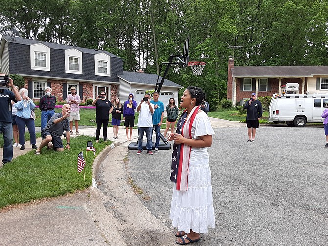 The parade concluded with a rendition of Happy Birthday from a local singer Amonica Hubbard.