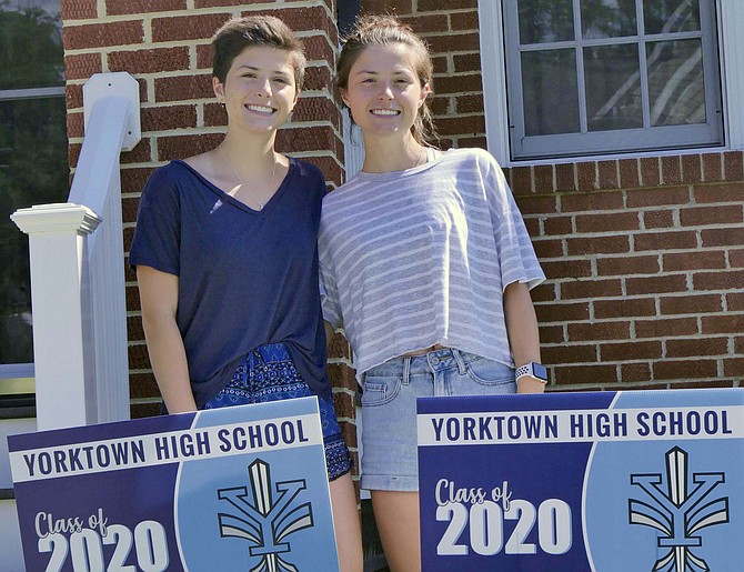 Emily and Sarah Roberts, graduating seniors from Yorktown High School.