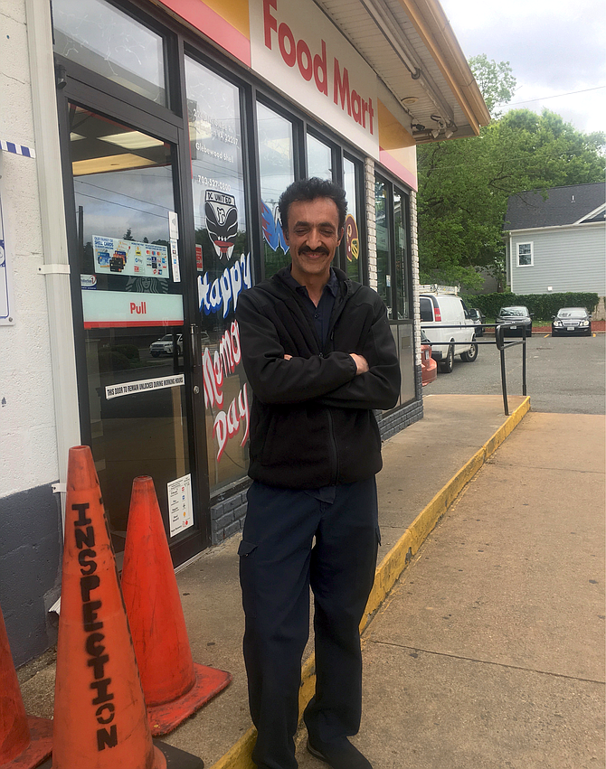 Rizwan, co-owner of the Glebewood Shell station at Lee Highway and Glebe Road.