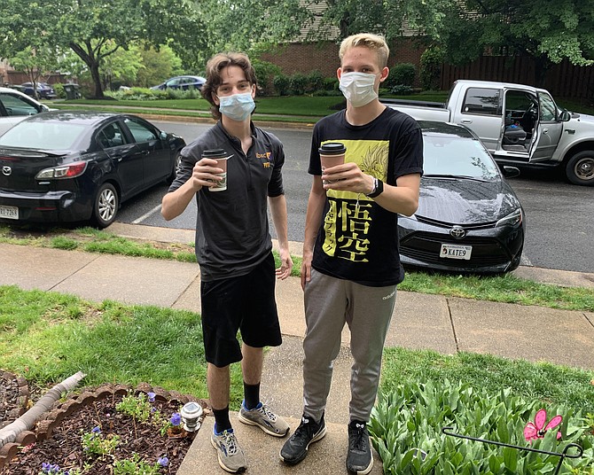 From left: Springfield residents  Josh Putz, junior at Lake Braddock Secondary School,  and Lars Griffin, junior at West Springfield High.