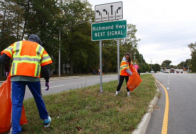 Hannah Todd, taking part in the Jeff Todd Way clean up.