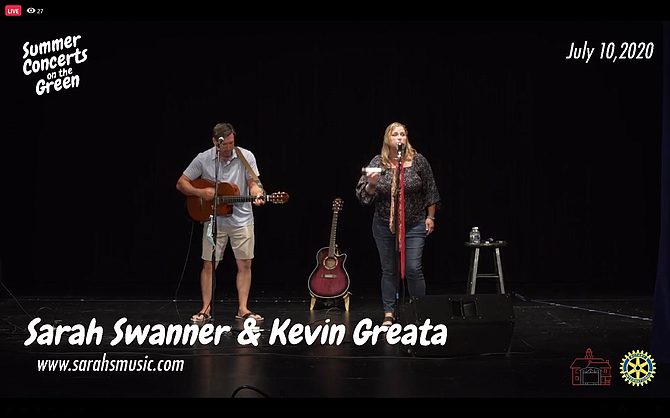 Vienna online entertainment programs kicked off July 11 with a performance by Sarah Swanner & Kevin Greata.