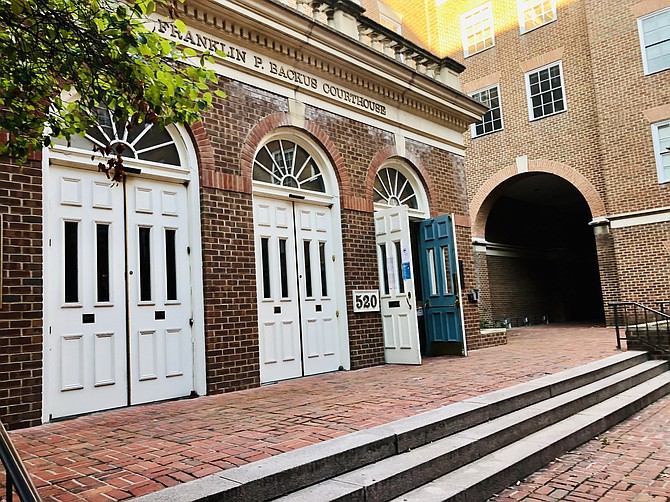 The Alexandria Courthouse in Old Town Alexandria.