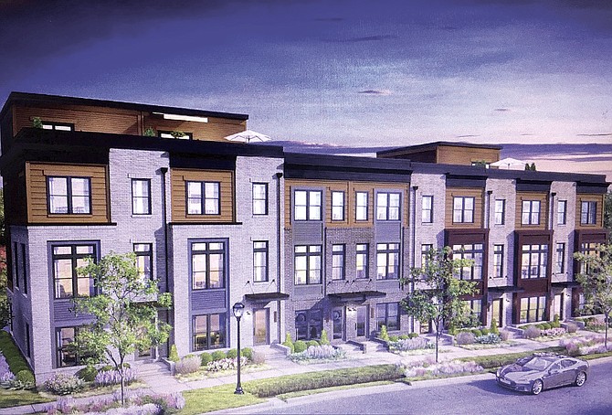Artist’s rendition of the townhouses to be built in Fairfax City.