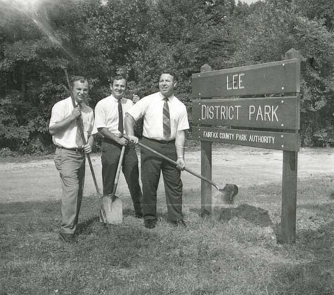 Joe Alexander and Carl Sell in the early days of Lee District Park.