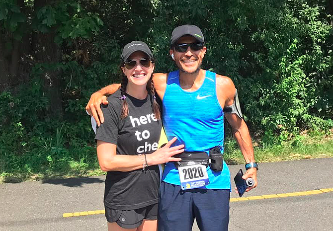 Luis Narvaez was cheered on by his wife, Angela.