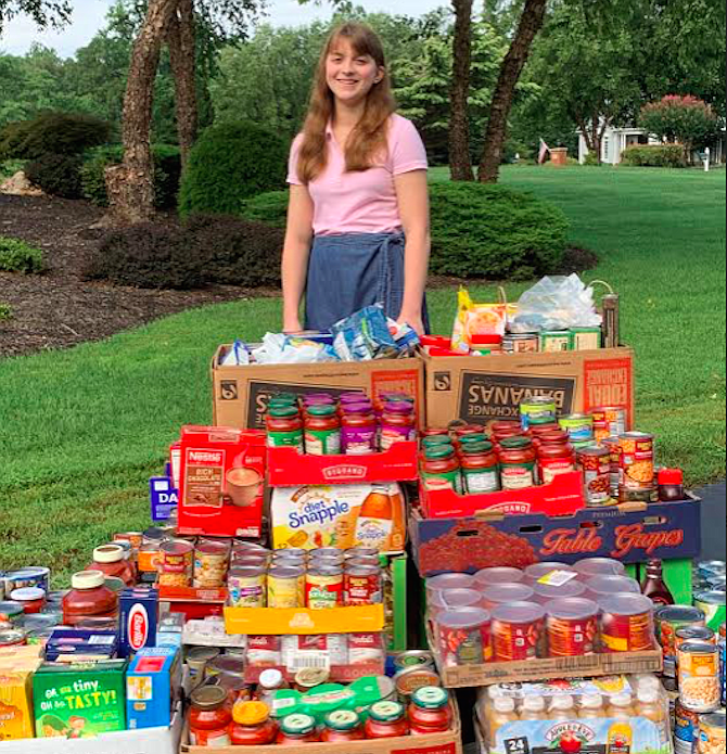 Hadley Husisian has raised over 9,000 pounds of donations for Fairfax food pantry Food for Others in Fairfax.