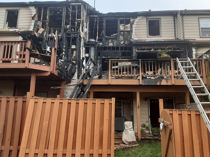 Townhouses damaged in a fire last Sunday afternoon.