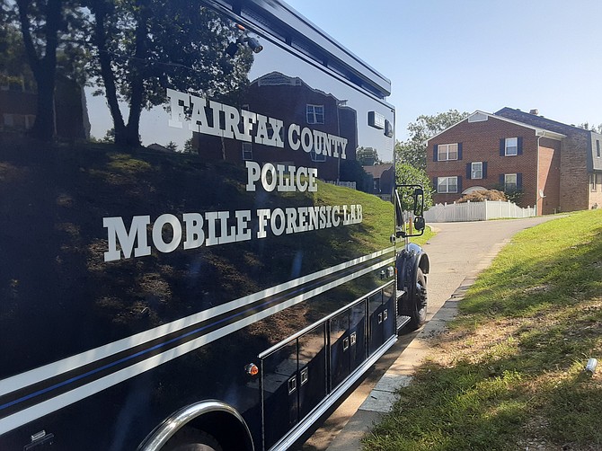 The Fairfax County mobile lab was on the scene following the shooting in Lorton.