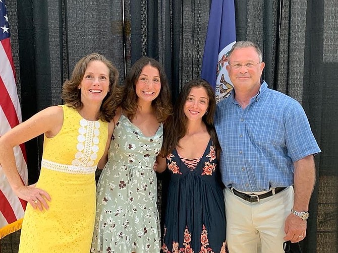 The Colbert family, from left: Linda, Heather, Hannah, Mike. On July 6, 2020, Linda Colbert was sworn in as mayor of the Town of Vienna. The current Town Council is  Mayor Linda J. Colbert and six councilmembers:  Councilmember Chuck Anderson, Councilmember Ray Brill, Councilmember Nisha Patel, MD, Councilmember Steve Potter, Councilmember Ed Somers and Councilmember Howard J. Springsteen.