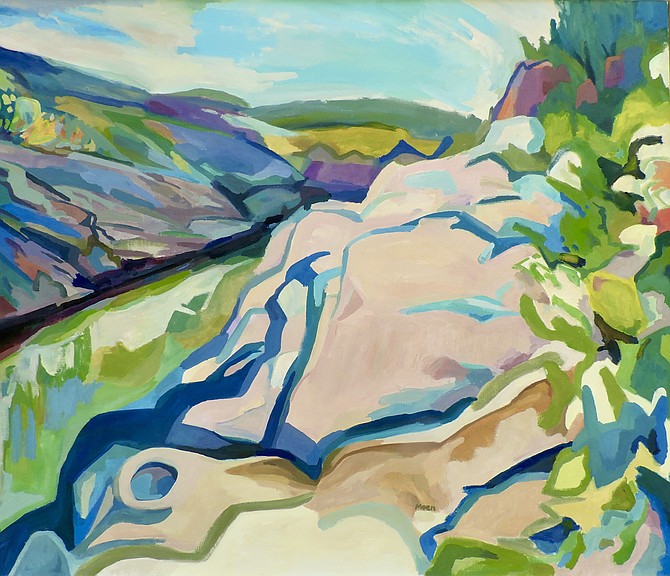 “Finding Self,” a painting from the vantage of the Billy Goat Trail.