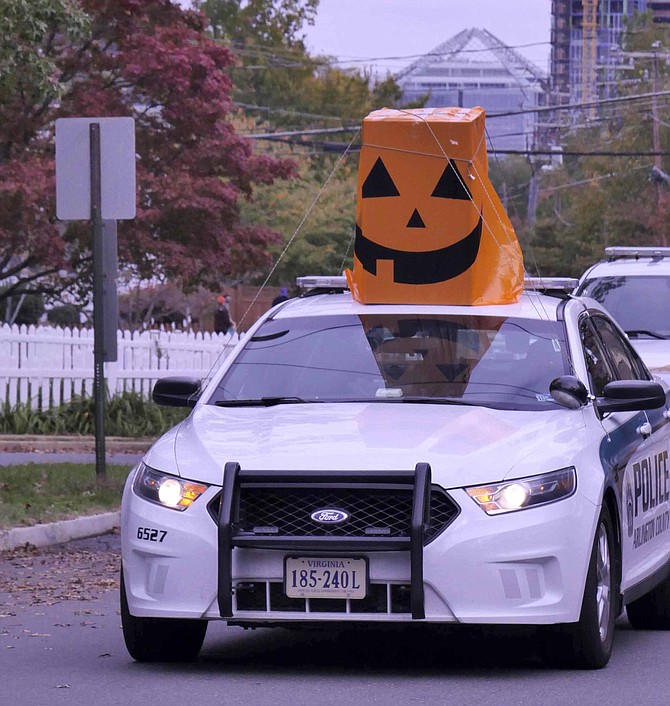 Arlington County Police Department hosts a ghoulishly good time with their Halloween parade of costumed cruisers on Saturday, Oct. 31.