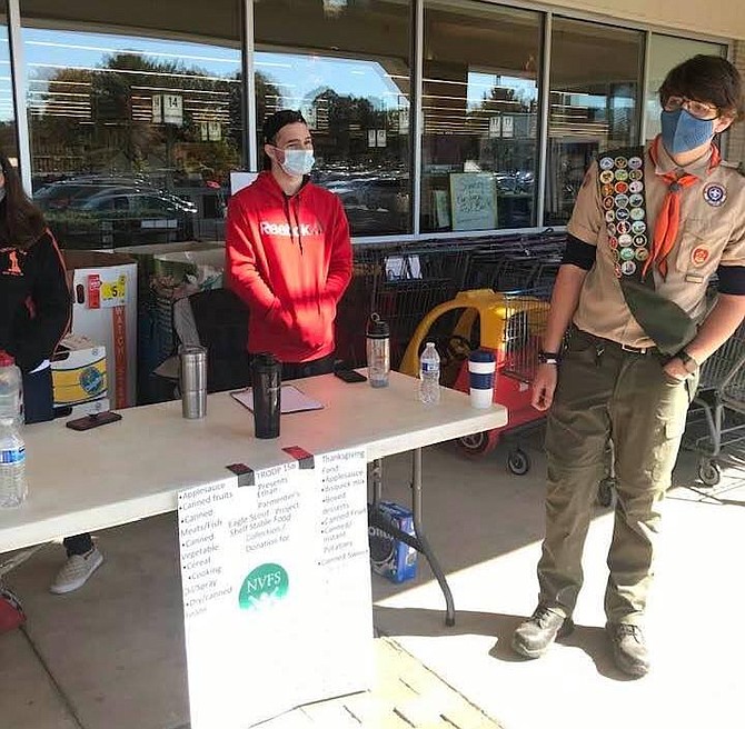 Ethan from Troop 158 in Herndon held a Food Drive for his Eagle Scout service project.