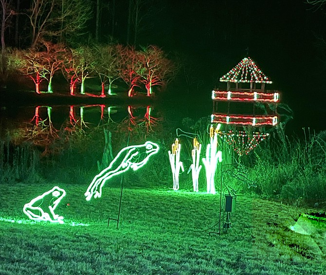 NOVA Parks helps visitors leap into the holiday season with colorful light displays.