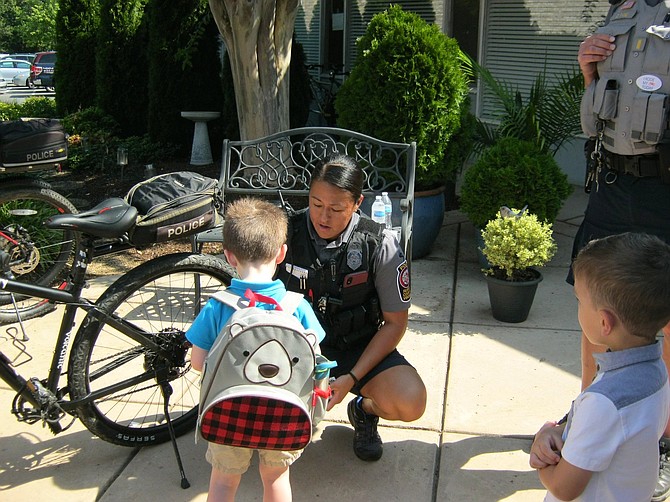 If an officer is on a bicycle, it makes it easier to approach some of the residents, particularly children.