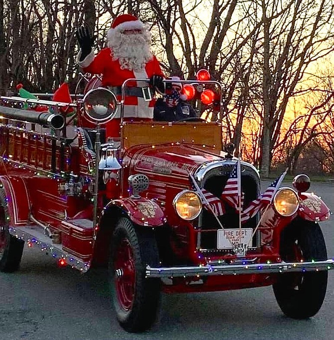 You may have seen Saint Nick riding in the Brockway yesterday earlier this week, but now he’ll take the big Engine 710 out as his sleigh. His sleigh usually heads out around 6 p.m. and returns to the station at 9 p.m. Follow his progress on GPS while he is active with the link: http://glympse.com/ext/!CJPVFDSANTA?twt=CJPVFD
