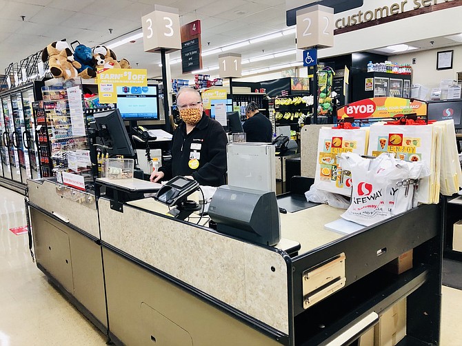 Grocery store employees, like people who work in the Safeway in Old Town Alexandria, qualify as workers at essential retail businesses under the governor's Executive Order 72. Under a bill introduced by Del. Elizabeth Guzman (D-31), they would be guaranteed five paid sick days a year.
