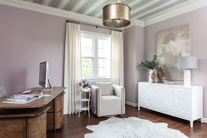 Shades of lavender and white can create a serene and soothing aesthetic.