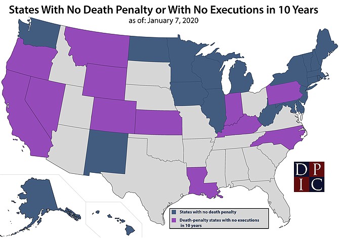 22 states have abolished the death penalty.