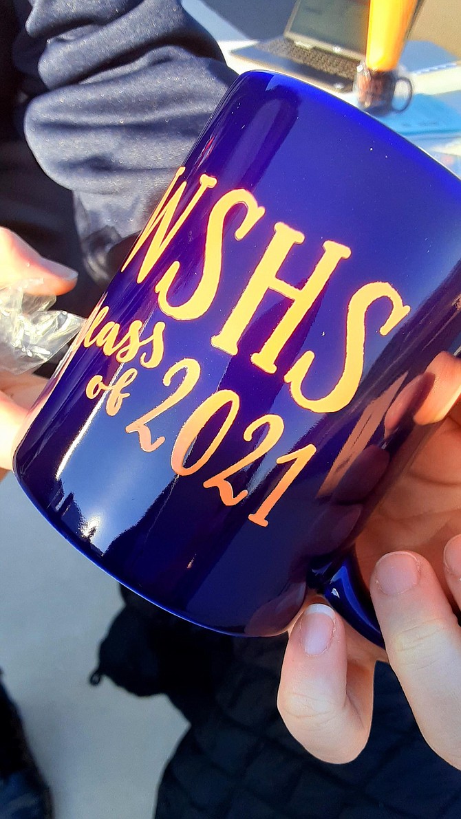 The official coffee mug at WSHS grad party fundraiser.