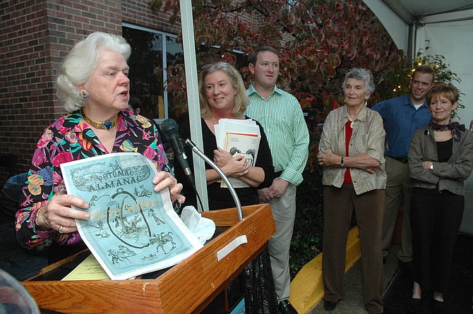 Elie at the 50th anniversary celebration of the Potomac Almanac, started by Elie’s mother, Margo McConihe. Pictured: Elie, Mary Kimm, Adam Greenberge, Luite Semmes, Alex Scofield and Leslie Leven.