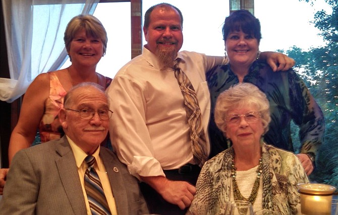 Julian and Jean Everly, seated, with Elizabeth Everly Shockley, Wilson Everly and Linda Everly Smith in a 2015 family photo.