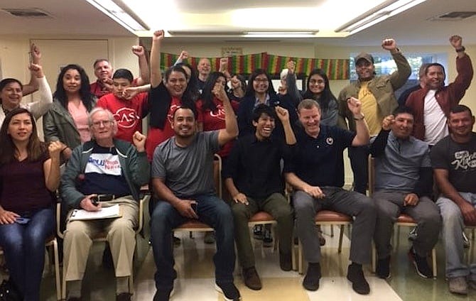 ACLU People Power Fairfax members rejoice when hearing Fairfax County Adopts Trust Policy.