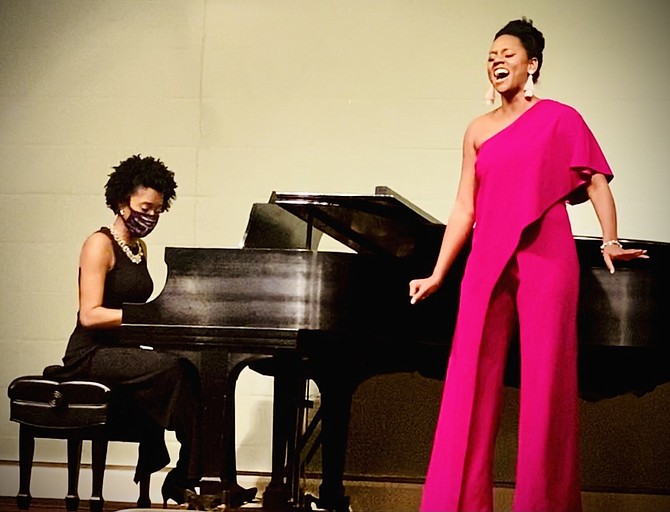 Simone Brown, soprano, and Sandy Lewanika, soprano and pianist.