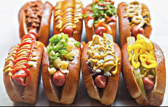 From a classic “House” dog to a banh mi-inspired concoction, a buffalo dog, a “Three-Piece Suit” and more, Haute Dogs and Fries runs the gamut.