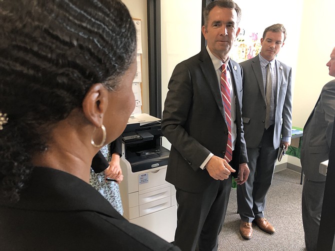 Gov. Ralph Northam during a visit to Alexandria in August 2019.
