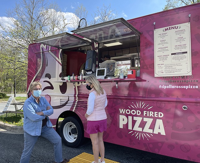 It only takes a few minutes for pizza to be ready; catch up with neighbors while pizza bakes in the wood-fired oven. Order at the market or online https://cipollarossa.square.site/