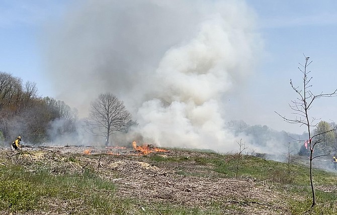 Fire and smoke are “managed” to move in desired directions to control fire and minimize smoke outside the field perimeter.