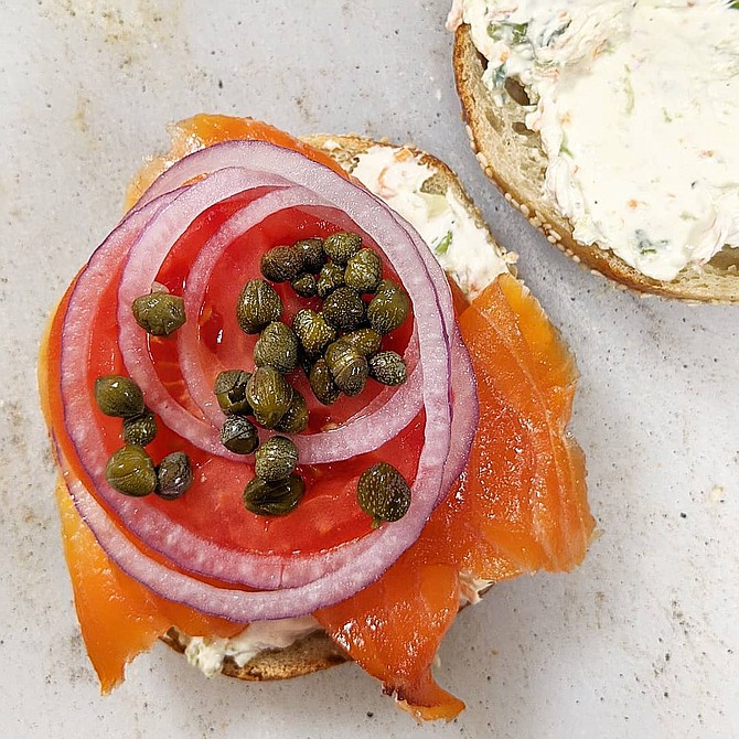 Chewish Deli bagel & lox.