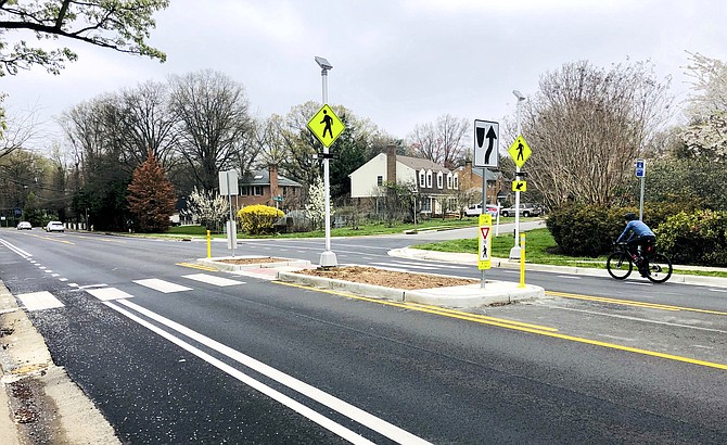 The bike lanes on Seminary Road are part of a controversial plan approved by the Alexandria City Council in September 2019. Four Democrats running in the primary say they want to spend the $300,000 to $700,000 necessary to restore the road to four lanes of traffic.