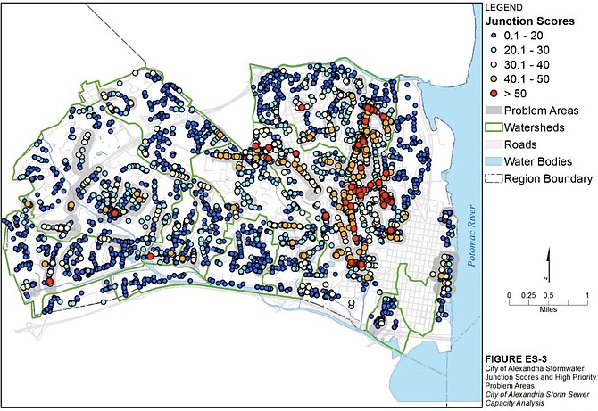 The City of Alexandria Storm Sewer Capacity Analysis identified 90 problem areas in the city and outlined a $61 million plan to fix them.