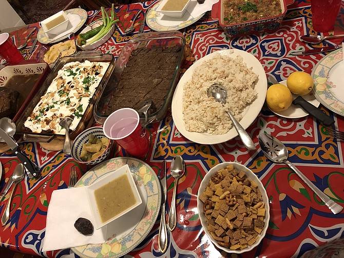 Another Ramadan spread on the first night of Ramadan, with traditional Arab dishes like Kibbeh, and eggplant.