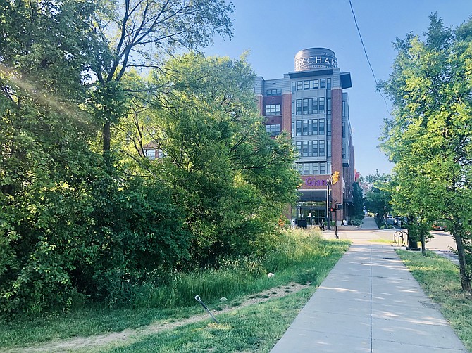 The block to the left will be part of North Potomac Yard, and the plan calls for it to include affordable housing and a school site. The two could be side by side or potentially co-located.