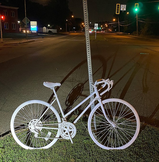 FABB: the injuries and deaths of vulnerable road users are preventable; Fairfax County should act with urgency to adopt much-needed safety measures. Ghost bike roadside memorials like this are placed where a cyclist has been killed or severely injured, usually by the driver of a motor vehicle.