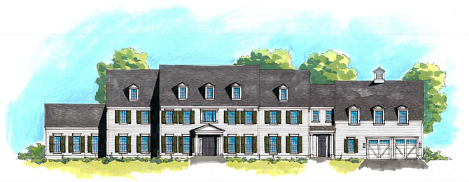 Rendering of the proposed residential building at 815 Walker Rd., Great Falls, for up to 12 unrelated adult female residents of Stonecrest Home Arts, Inc.