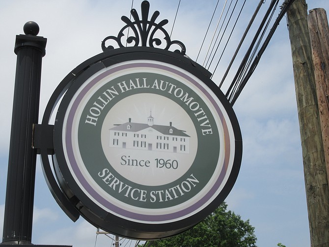 The station's sign is a familiar landmark to locals.