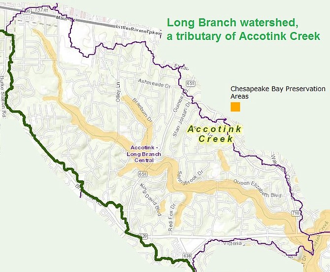 Long Branch flows into Accotink Creek.