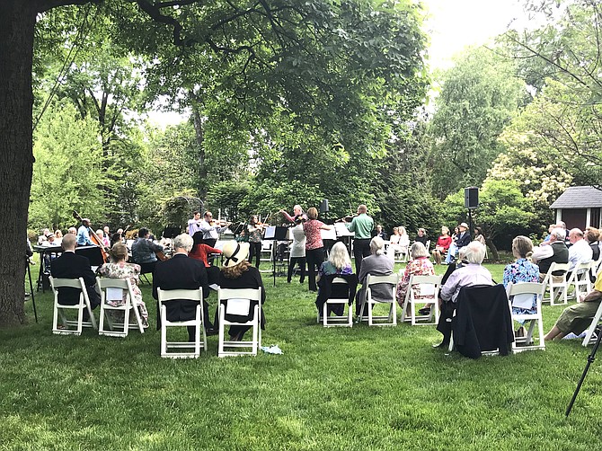 Maestro James Ross conducts 14 performers from the Alexandria Symphony Orchestra in a return to live performances on May 15. This concert will be offered virtually to the public on June 16.