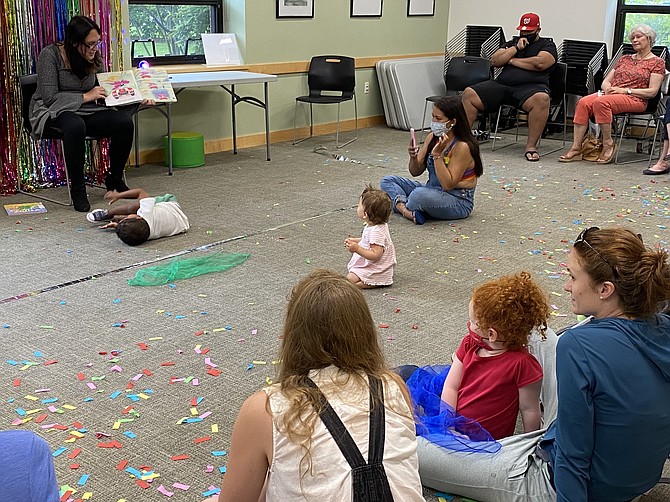 Drag Queen Storytime at Dolley Madison Library in McLean, co-hosted by McLean Community Center.