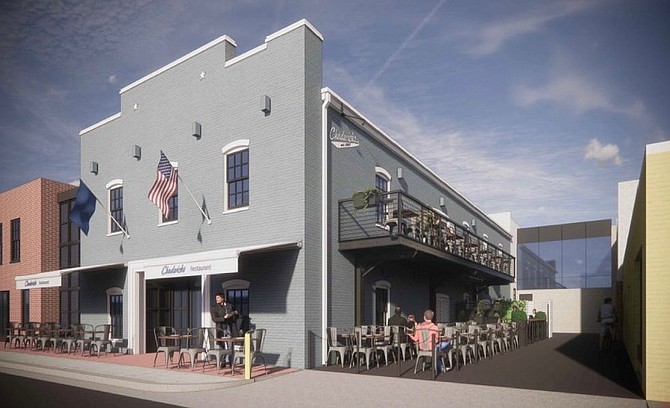 Rendering of the new Chadwicks outdoor seating, set to be ready in September.