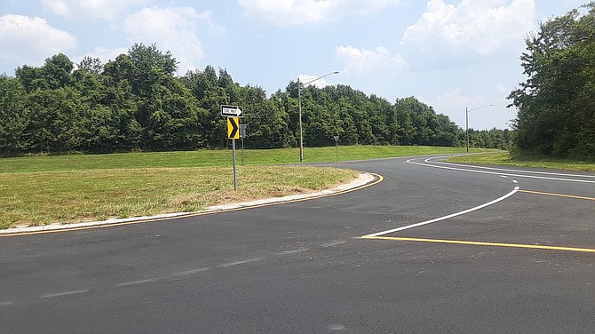 Near this traffic circle in Lorton, the body was found in a wooded area.