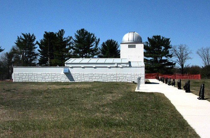 “The observatory has an Orientation Room used for educational programs. An Observation Room includes three telescopes with room for a fourth as private funding becomes available. The observatory features a retractable roof that rolls over the top of a fixed roof that covers the Orientation Room,” according to the website.