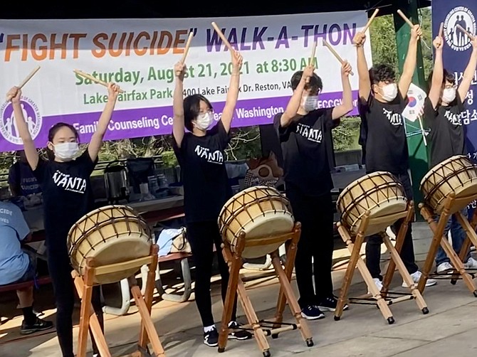 Korean Traditional Drum Performance by members of the JUB Cultural Center in Fairfax.